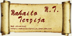 Mahailo Terzija vizit kartica